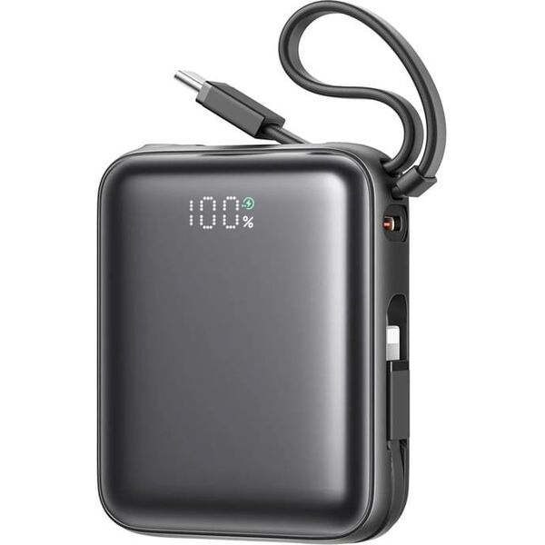 Mini PowerBank Joyroom JR-PBF27 22.5W z podwójnym kablem 10000mAh (czarny)