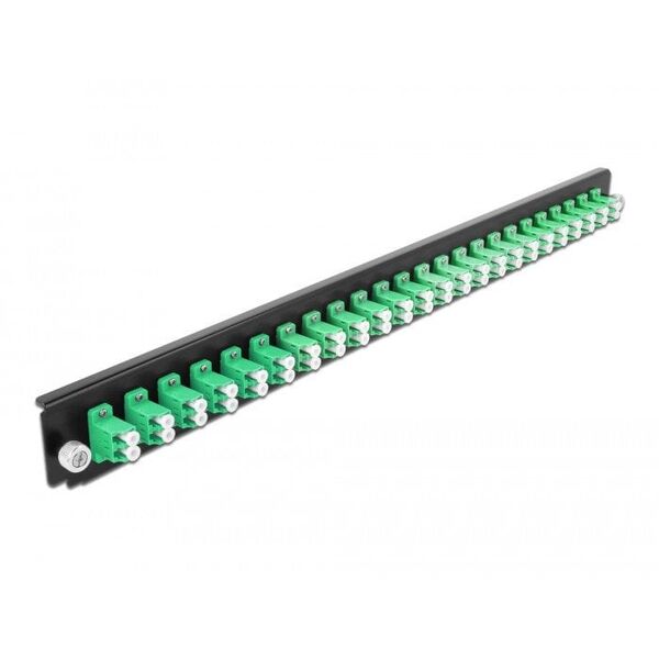 DELOCK 48,26cm 19 ιντσών Σπλίσμποξ Μπροστινή Πλάκα 24 Θύρες LC Duplex πράσινο