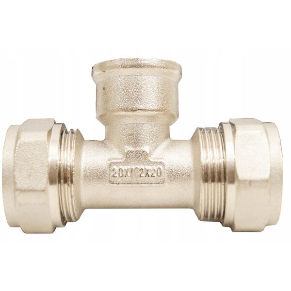 Τρίοδη μείωση Diamond DZ, PEX-AL-PEX, ορείχαλκος 1/2"x20x20 FTN-008.1/2X20X20.TD