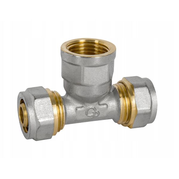 Τρίοδη μείωση Diamond DZ, PEX-AL-PEX, ορείχαλκος 1/2"x20x20 FTN-008.1/2X20X20.TD