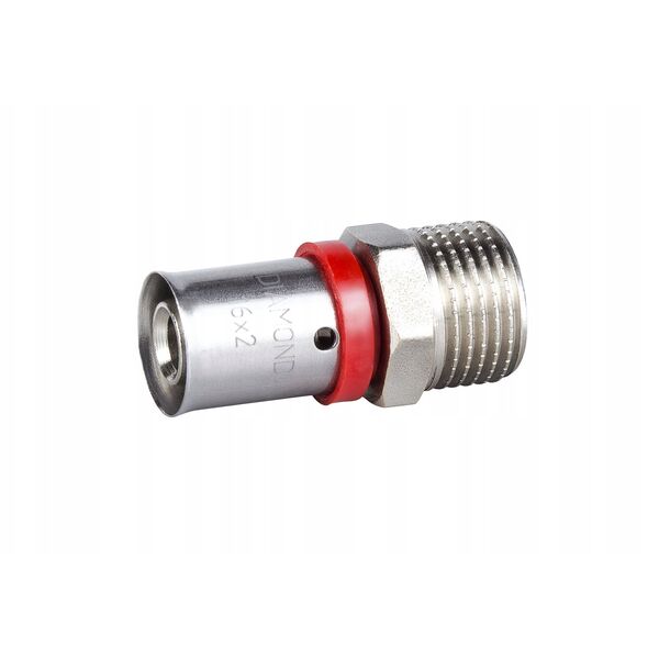 Σύνδεσμος συμπίεσης Diamond ZŁ-CH, PEX-AL-PEX, ορείχαλκος 3/4"x20 FZZ-001.3/4X20.ZŁ-CH