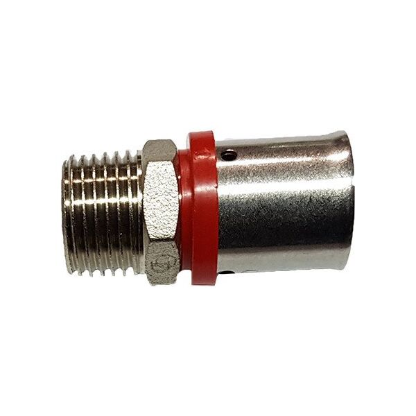 Σύνδεσμος συμπίεσης Diamond ZŁ-CH, PEX-AL-PEX, ορείχαλκος 1/2"x20 FZZ-001.1/2X20.ZŁ.CH