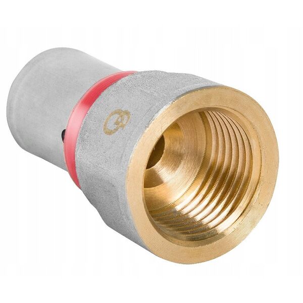 Σύνδεσμος πρεσαριστός Diamond ZŁ-DZ, PEX-AL-PEX, ορείχαλκος 1/2"x16 FZZ-002.1/2X16.ZŁ-DZ