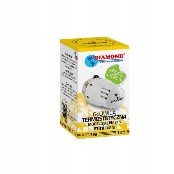 Diamond θερμοστατική κεφαλή μοντέλο 398 mini, λευκή ART.398