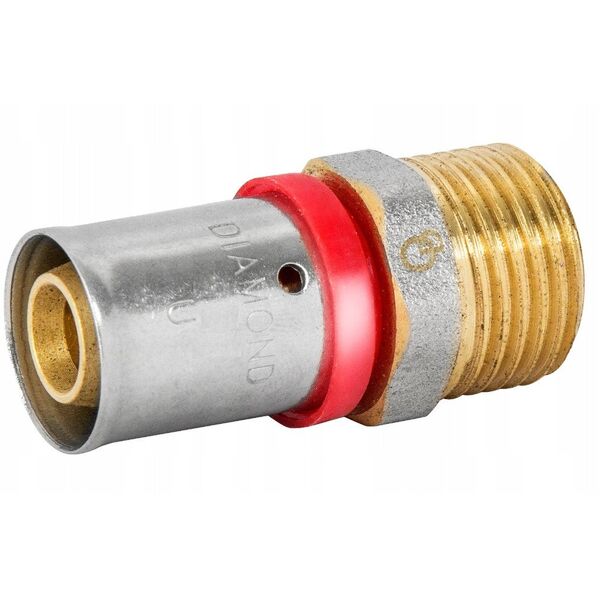 Σύνδεσμος πρεσαριστός Diamond ZŁ-CH, PEX-AL-PEX, ορείχαλκος 1"x32 FZZ-001.1X32.ZŁ-CH