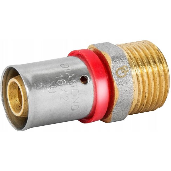 Σύνδεσμος πρεσαριστός Diamond ZŁ-CH, PEX-AL-PEX, ορείχαλκος 1"x25 FZZ-001.1X25.ZŁ-CH