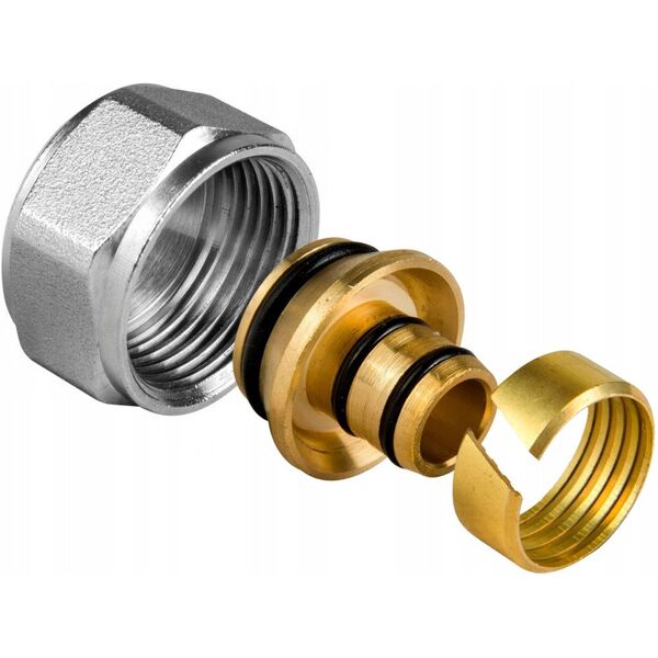 Σύνδεσμος συμπίεσης Diamond ZŁ-DZ, PEX-AL-PEX, ορείχαλκος 1"x32 FZZ-002.1X32.ZŁ-DZ