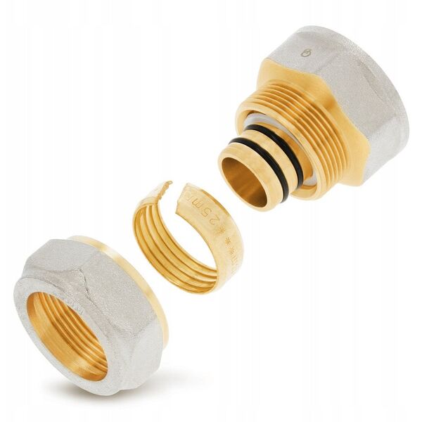 Σύνδεσμος Diamond ZŁ-DZ, PEX-AL-PEX, ορείχαλκος 1"x32 FTN-002.1X32.ZŁ-DZ