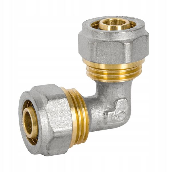 Diamond διπλός αγκώνας, PEX-AL-PEX, ορείχαλκος 32x32 FTN-006.32X32.KOL-2