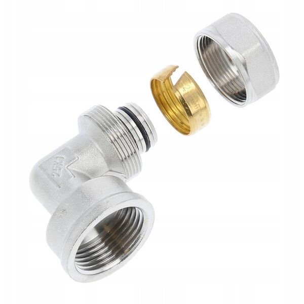 Γωνία Diamond KOL-DZ, PEX-AL-PEX, ορείχαλκος 1"x25 FTN-005.1X25.KOL-D