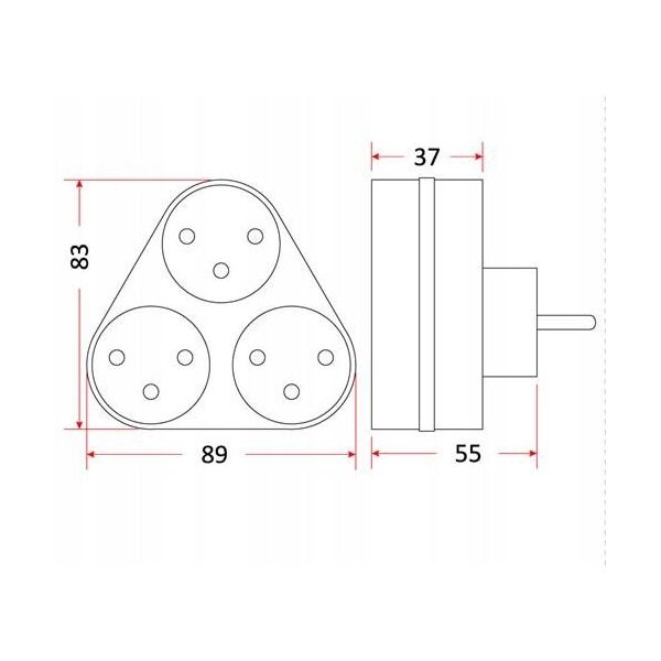 Ροζέτα δικτύου Z-3 με γείωση 3gn Rum-Lux.