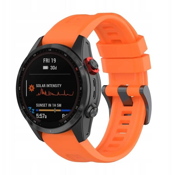 Λουράκι σιλικόνης για GARMIN FENIX 3 / 3HR / 5X / 6X / 6X Pro / 7X / 7X Pro πορτοκαλί (8)