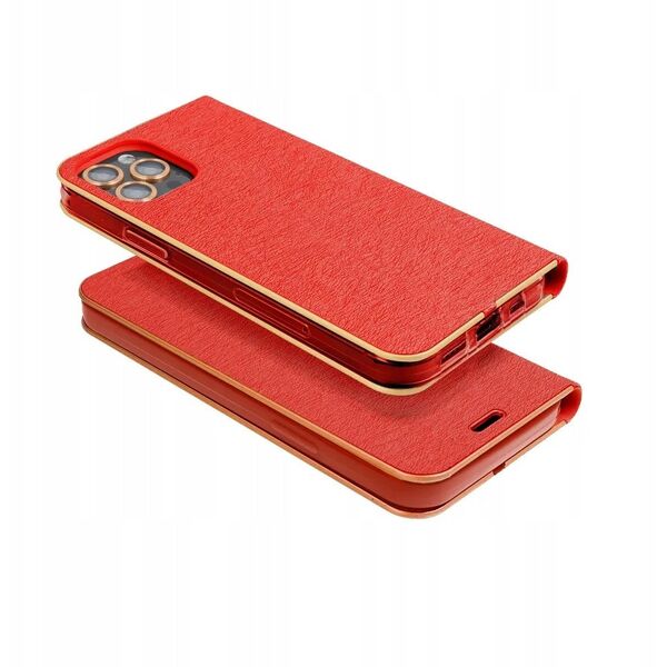 Θήκη LUNA Book Gold για SAMSUNG S24 κόκκινο
