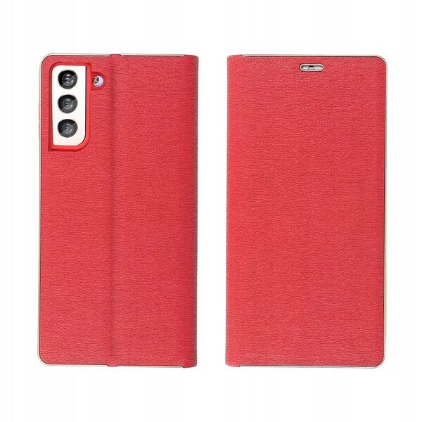 Θήκη LUNA Book Gold για SAMSUNG S24 κόκκινο