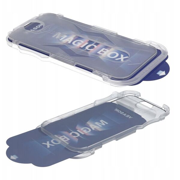 6D Προστατευτικό Γυαλί Pro Veason Easy-Install Glass + Εφαρμογέας - για Iphone 15 Pro μαύρο