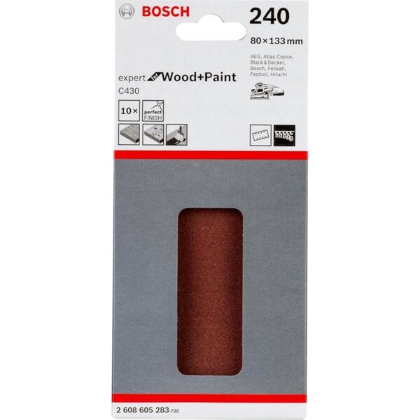 Bosch Sanding sheet Bosch RW 80X133 G240 10PC NS