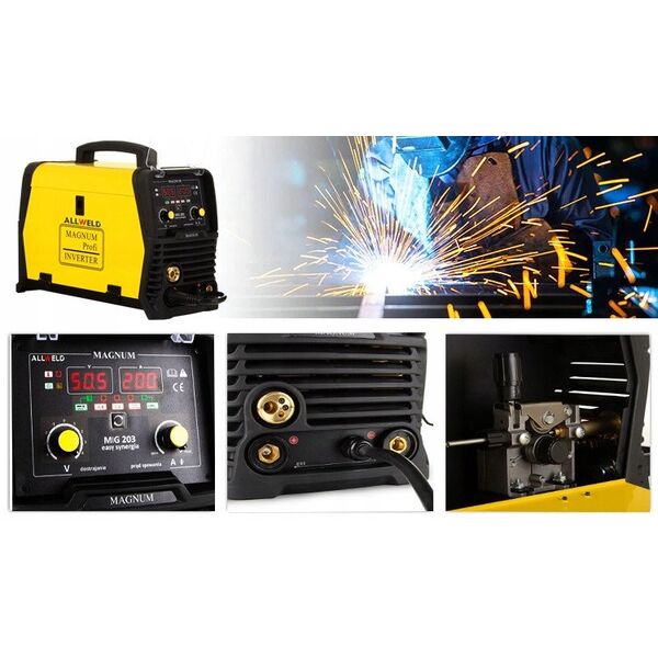 ΗΜΙΑΥΤΟΜΑΤΟΣ INVERTER Magnum MIG-203 SYNERGIA EASY 230V 200A/60%, GP50, MMAR,MB15/3, D100/D200