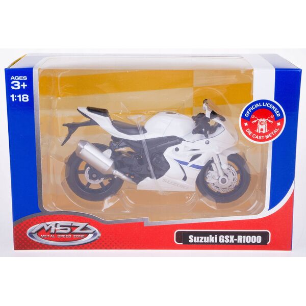 Μοντέλο MSZ 1:18 Suzuki GSX-R1000 λευκό 33167