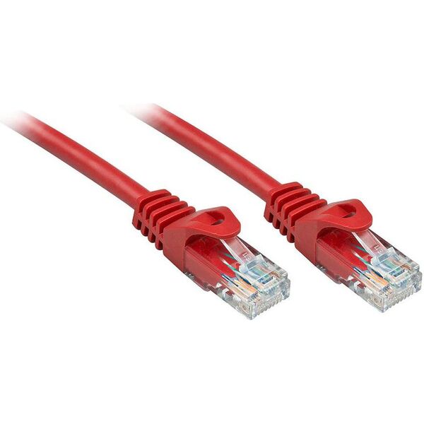 Lindy RJ-45/RJ-45 kat.6 U/UTP Czerwony 5m (48185)