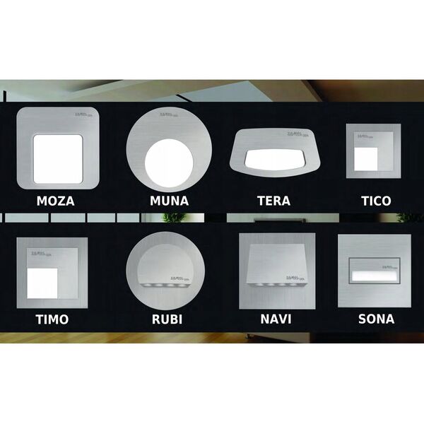 Φωτιστικό χωνευτό downlight 1.1W LED σε ασημί χρώμα Cet Navi 11-221-11.
