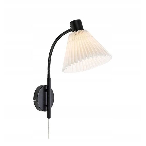 Markslojd Mira 108752 απλίκα τοίχου λάμπα 1x40W E14 μαύρο/λευκό