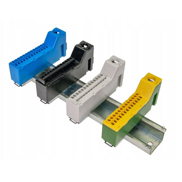 Μπάρα σύνδεσης Pawbol E.4136N χωρίς σπείρωμα 1x 2,5-25 mm2, 13x 1,5-2,5 mm2 μπλε