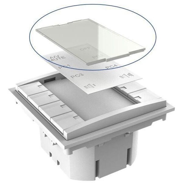 VivoLink Vivolink VLCP8B-PLEXIGLASS panel przyciskowy Biały