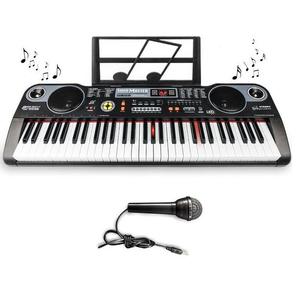 MQ 6115L keyboard edukacyjny podświetlane klawisze organy dla dzieci do nauki gry +mikrofon