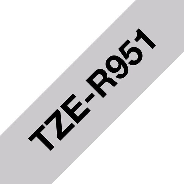 Brother TZE-R951 taśmy do etykietowania Czarny na srebrnym
