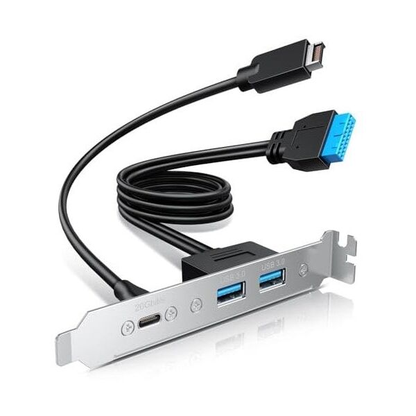 Πολυλειτουργική PCI Blende GRAUGEAR 1x USB-C, 2x USB-A