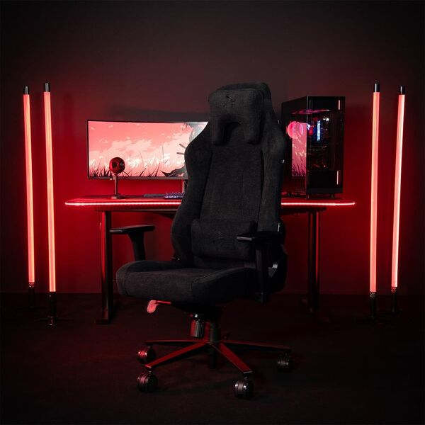 Arozzi Gaming Stuhl Vernazza Pure Black           SoftFabric