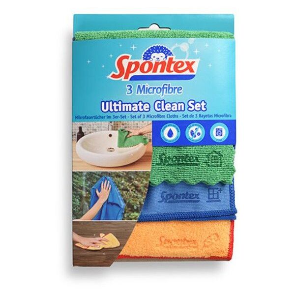 Spontex Microfibre Ultimate Clean Σετ 3 Πανιών