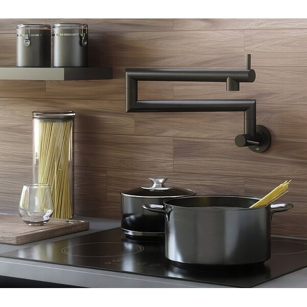 6623-030-81/ KFA/ DUERO POT FILLER/ BATERIA KUCHENNA, ZLEW ŚCIENNA, PRZEGUBOWA, BLACK