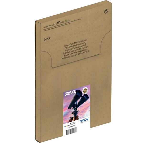 Epson 502XL Multipack - 4-πακέτο - Κίτρινο, Κυανό, Ματζέντα, μαύρο με χρωστική ουσία - αυθεντικό - έτοιμο για αποστολή - δοχείο μελάνης - για Expression Home XP-5100, 5105, 5150, 5155, WorkForce WF-2860, 2865, 2880, 2885
