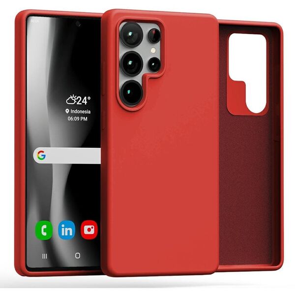 Mercury Silicone Sam S25 Ultra S938      czerwony/red