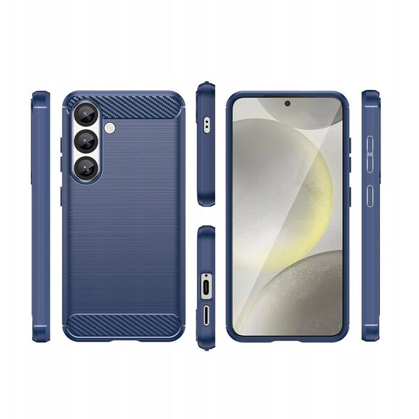 Θήκη σιλικόνης Carbon Case για iPhone 16e - μπλε