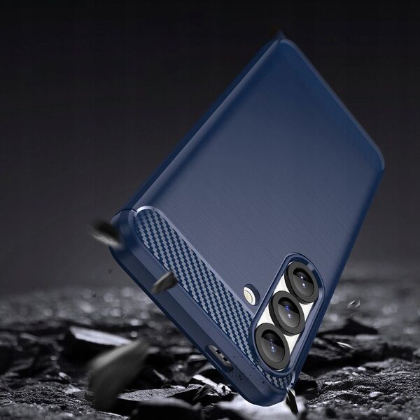 Θήκη σιλικόνης Carbon Case για iPhone 16e - μπλε