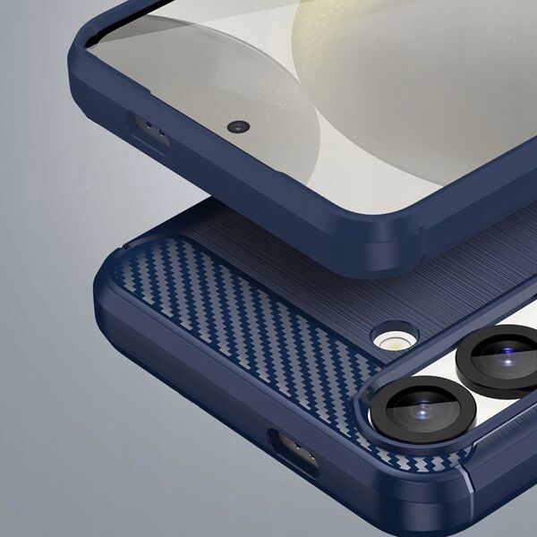 Θήκη σιλικόνης Carbon Case για iPhone 16e - μπλε