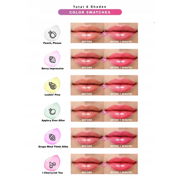 J.CAT BEAUTY_Lipspect Lip Switch Color Changing Lip Oil oejek z efektem wydobycia koloru ust Lipspect 104 Appley Ever After 3,5ml