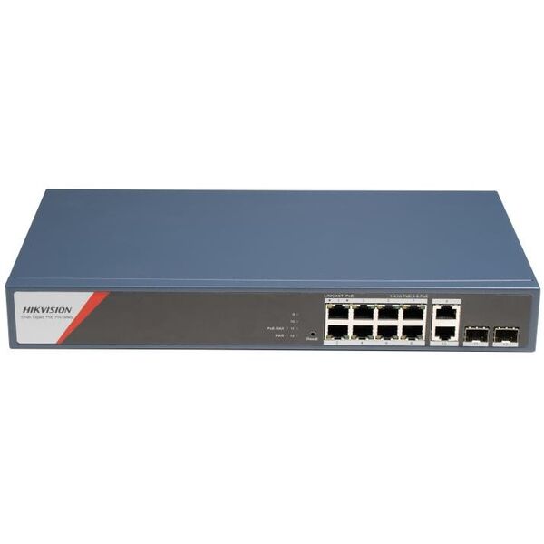 Hikvision DS-3E1512HP-SI-8P2T2F Διαχειριζόμενος Διακόπτης PoE - Διακόπτης - 1 Gbps (DS-3E1512HP-SI-8P2T2F)