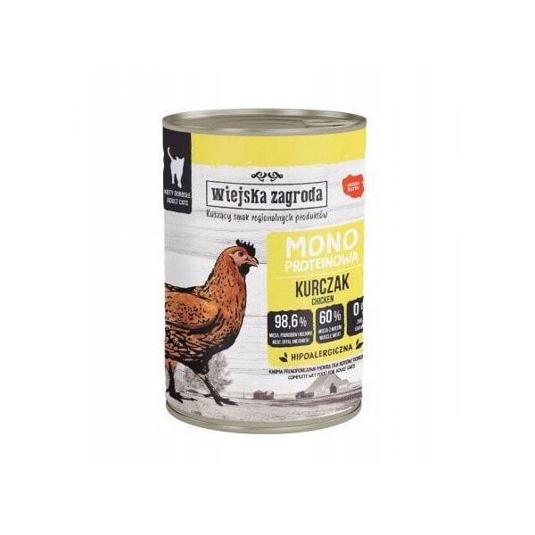 Karma mokra dla kota Monobiałkowa Kurczak (dorosły) 400g