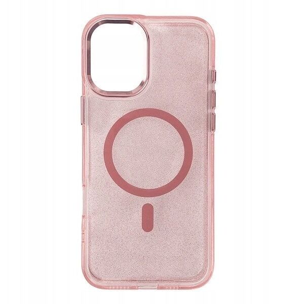 Θήκη με γκλίτερ Glitter Case με MagSafe για Samsung Galaxy S25 Edge - ροζ
