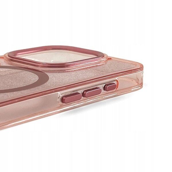 Θήκη με γκλίτερ Glitter Case με MagSafe για Samsung Galaxy S25 Edge - ροζ