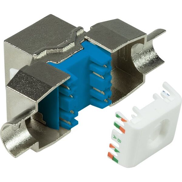 LogiLink NK4018, Επίπεδο, Γκρι, RJ-45, Θηλυκό, 10GBase-T, Χρυσό