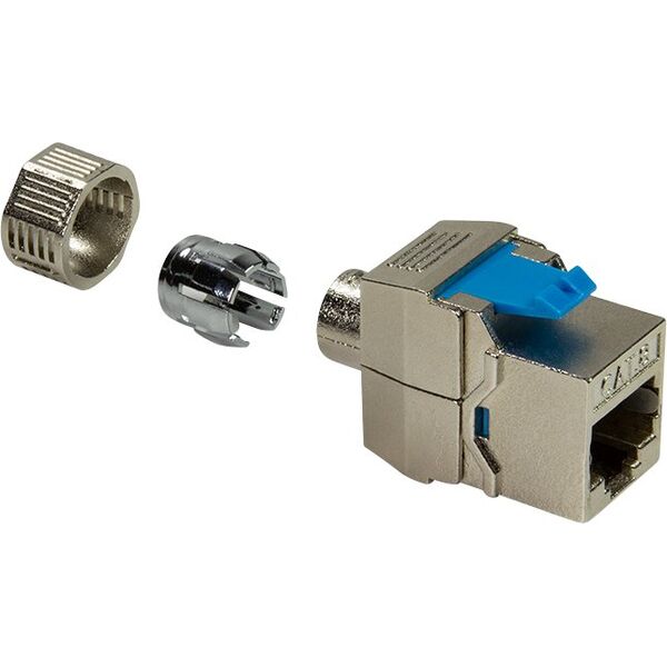 LogiLink NK4018, Επίπεδο, Γκρι, RJ-45, Θηλυκό, 10GBase-T, Χρυσό