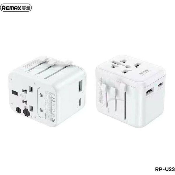 Ładowarka Remax ŁAD PODRÓŻNA REMAX ASTRO SERIES RP-U23 EU/US/CN/AU 2.4A WHITE