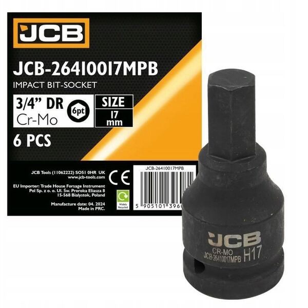 JCB Μύτη καρυδάκι κρούσης 3/4" 17mm (6-γωνιακή)