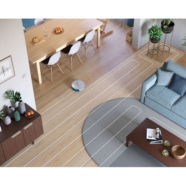 Philips 3000 series HomeRun Aqua XU3110/02 Vacuum and Mop Robot, Combi, Metallic, Round, Light/Beluga Metallic, Acrylonitrile butadiene styrene (ABS), 0.35 L