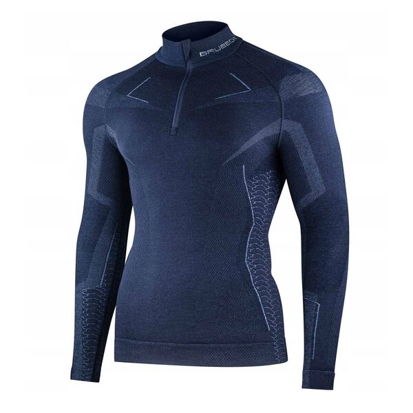 Ανδρική μπλούζα LS1610M με κοντό φερμουάρ EXTREME MERINO μπλε L