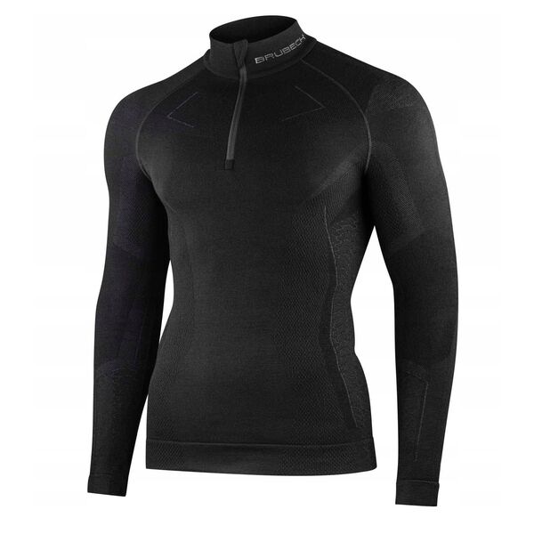 LS1610M Bluza męska z krótkim ekspresem EXTREME MERINO czarny XXL